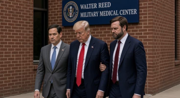 Trump has been taken to Walter Reed Hospital
